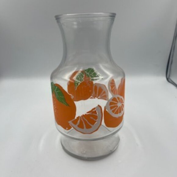 Vintage Anchor Hocking Orange Juice Carafe Pitcher Mid Century 1950s - Picture 4 of 10